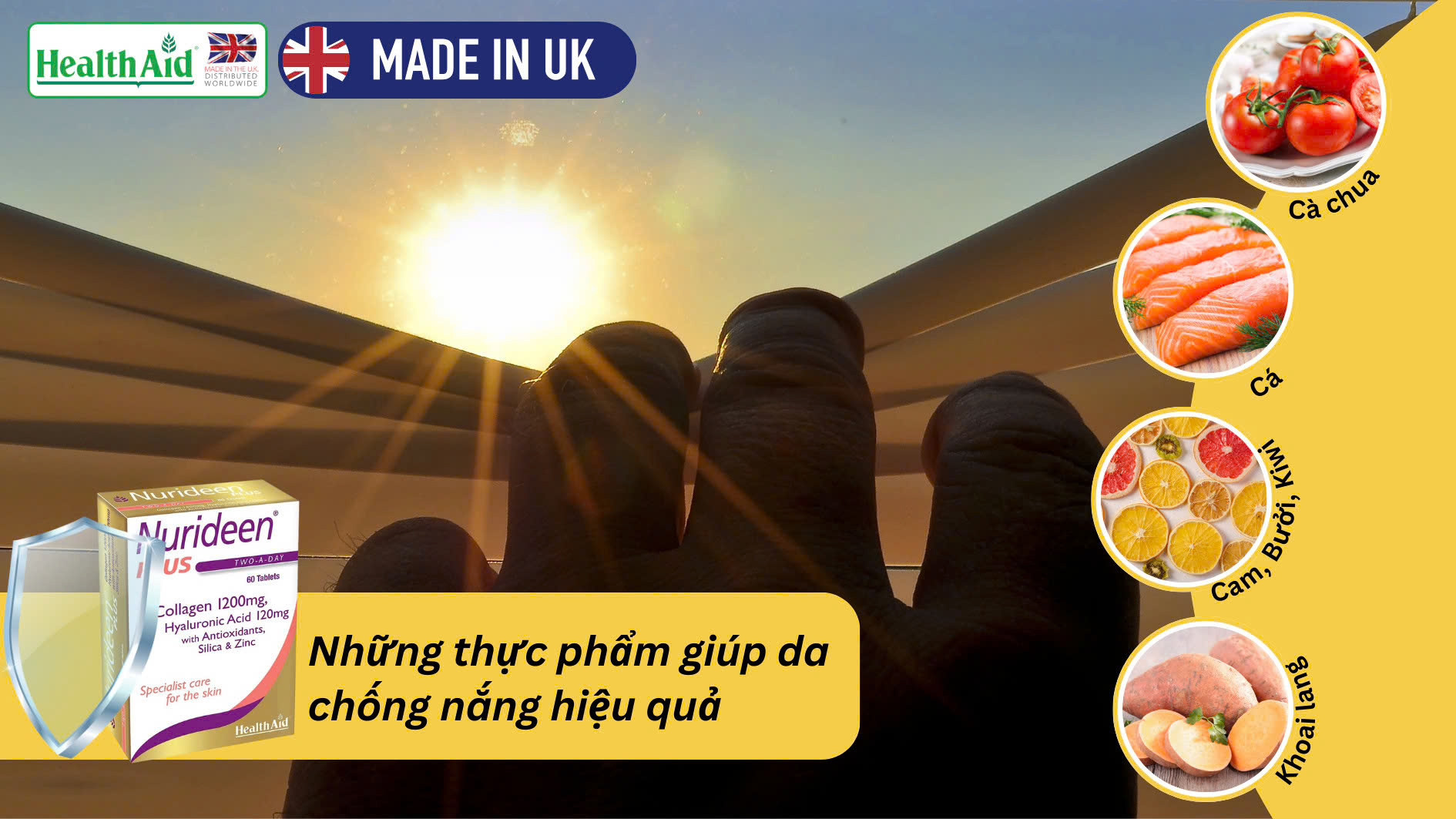 THỰC PHẨM GIÚP DA CHỐNG NẮNG HIỆU QUẢ