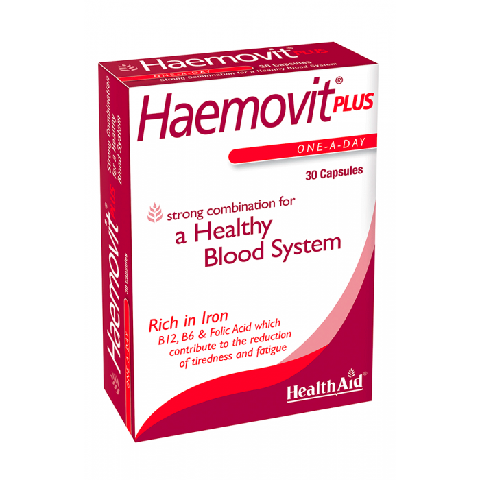 VIÊN BỔ MÁU HEALTHAID HAEMOVIT® PLUS (Sắt, Vit B12, Vit B6, Axit Folic ++)